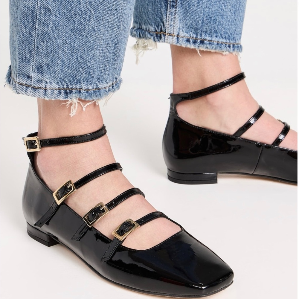 Alohas Luke Onix Leather Ballet Flats NWOT